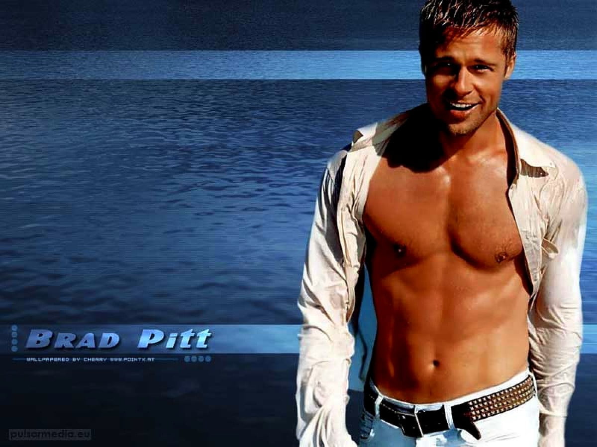 Kostenlose Hintergrundbild — Brad Pitt steht neben dem Gewässer (1600x1200)