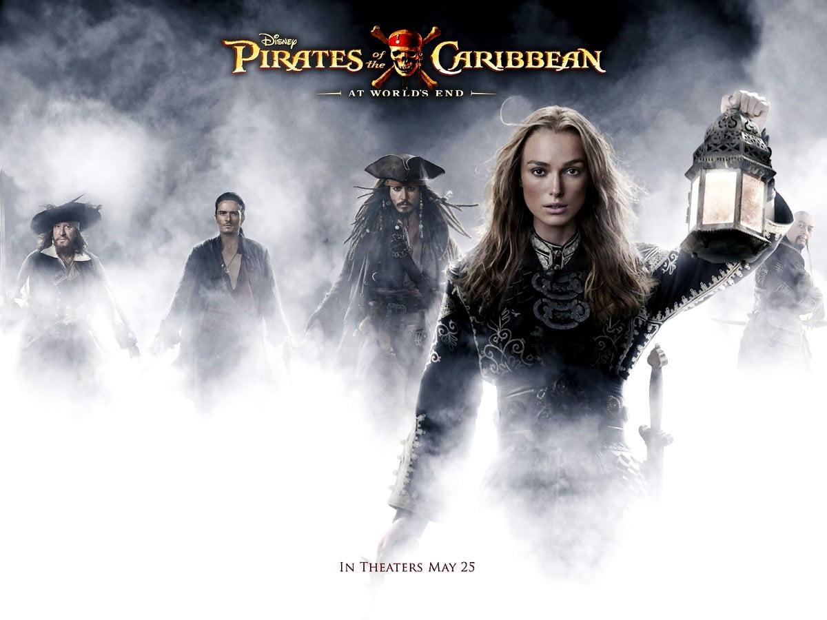 Keira Knightley mit Rauch aus (Szene aus dem Film "Pirates of the Caribbean") - HD Wallpaper 1600x1200