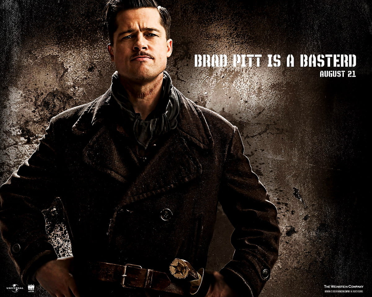 Brad Pitt (Szene aus dem Film "Inglourious Basterds") / kostenlose Hintergrundbild