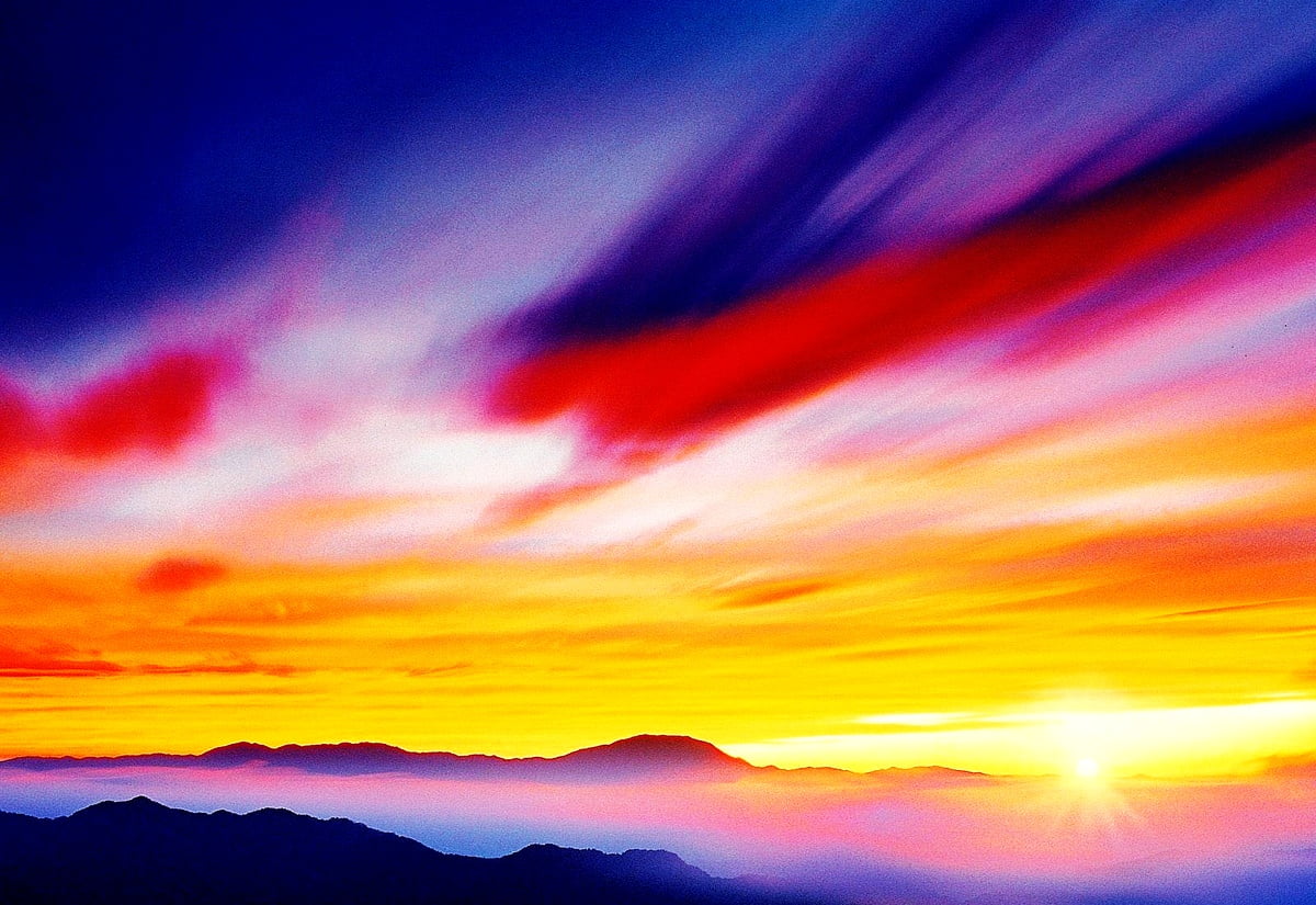 Sonne, Wolken, Natur, Sonnenaufgang, Horizont : HD Hintergrundbild
