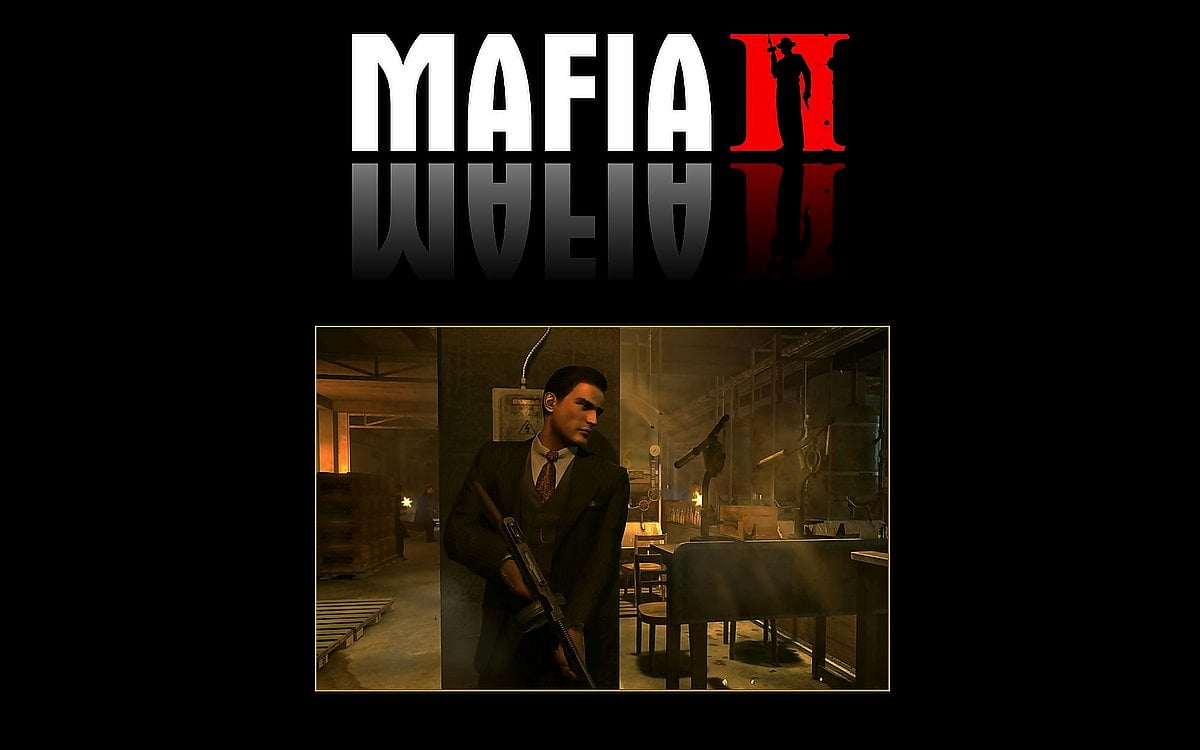 Hintergründe : Person im dunklen Raum (Szene aus dem Videospiel "Mafia")