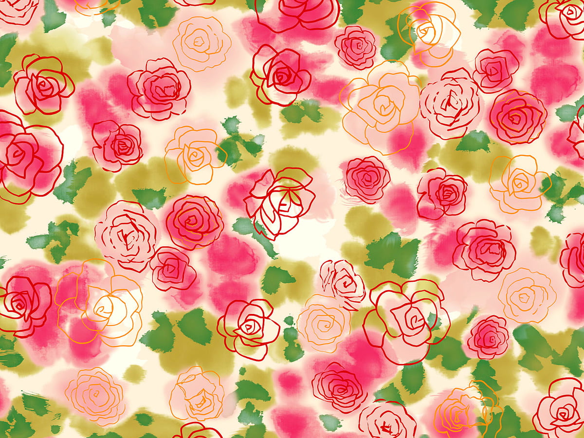 Blumen, Rosa, Muster Hintergrund