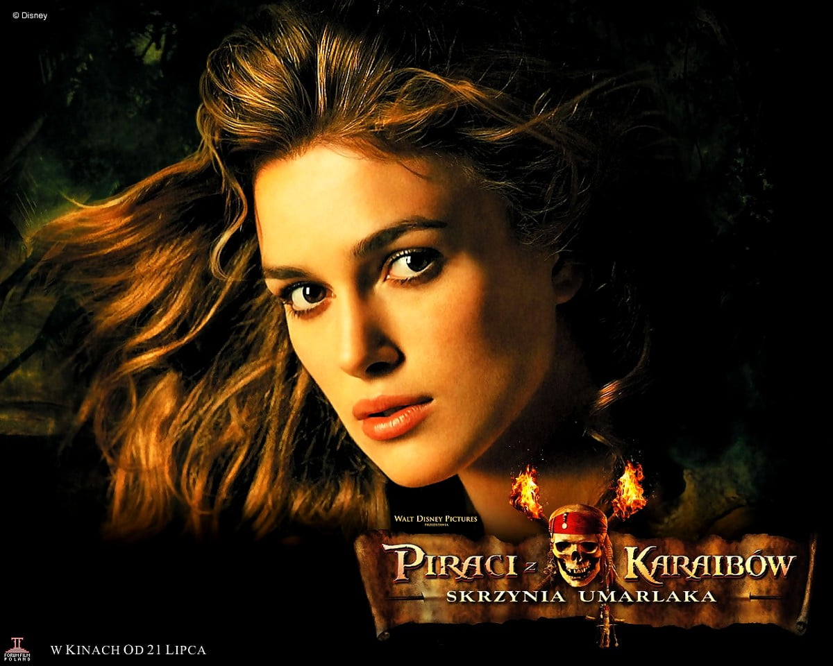 Keira Knightley (Szene aus dem Film "Pirates of the Caribbean") / Hintergrundbild 1280x1024