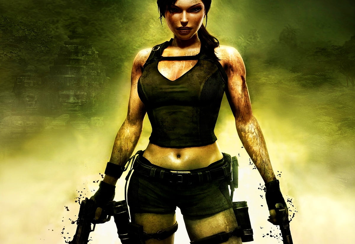 Hintergrund - Lara Croft stehend