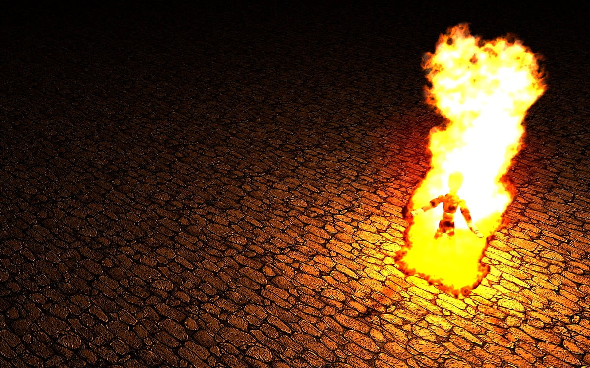 Hintergrund - verschwommenes Foto des Feuers